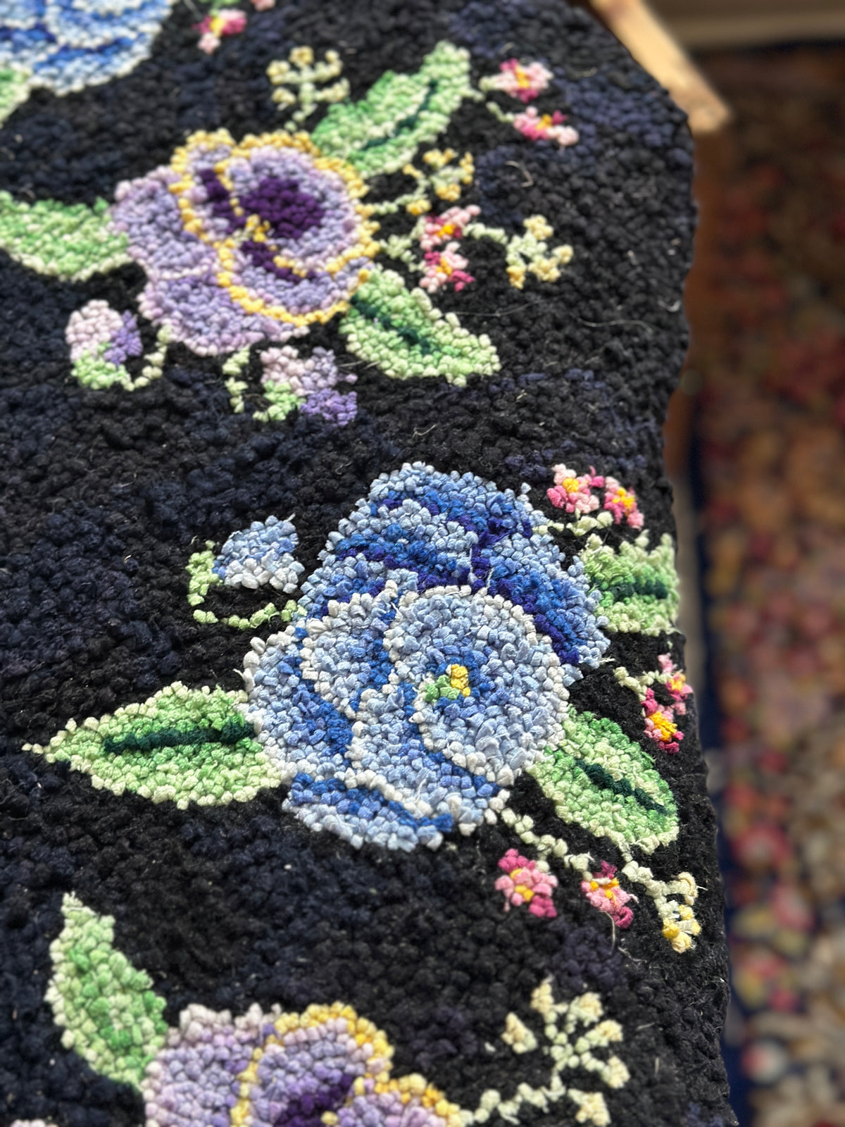 Hooked Violets Rug