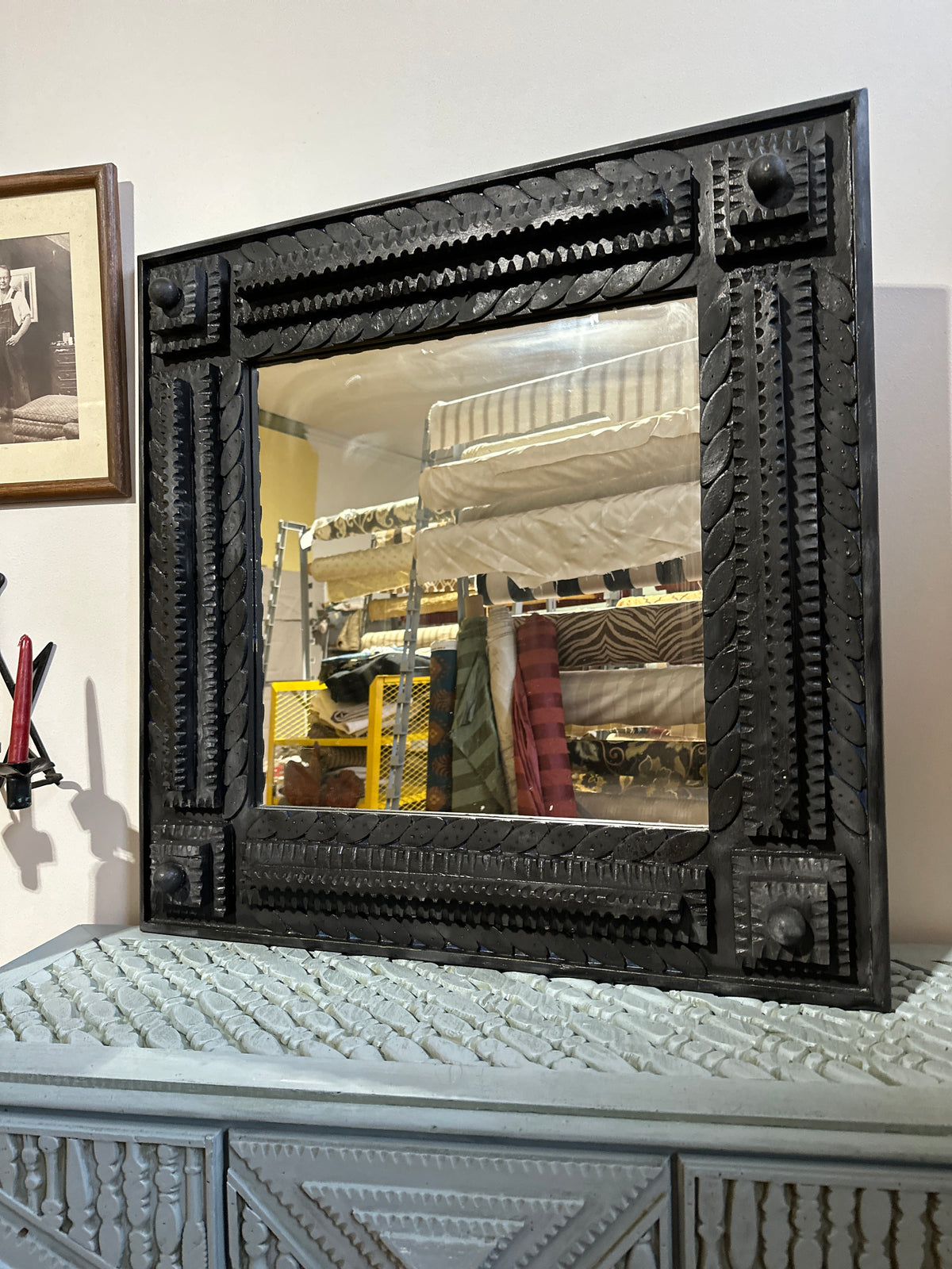 Folk Mirror Black