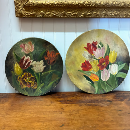 Round Flower Wall Art Pair
