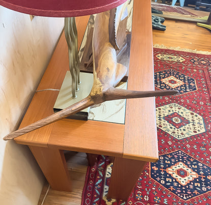 Hand Carved Marlin Wood Scuplture