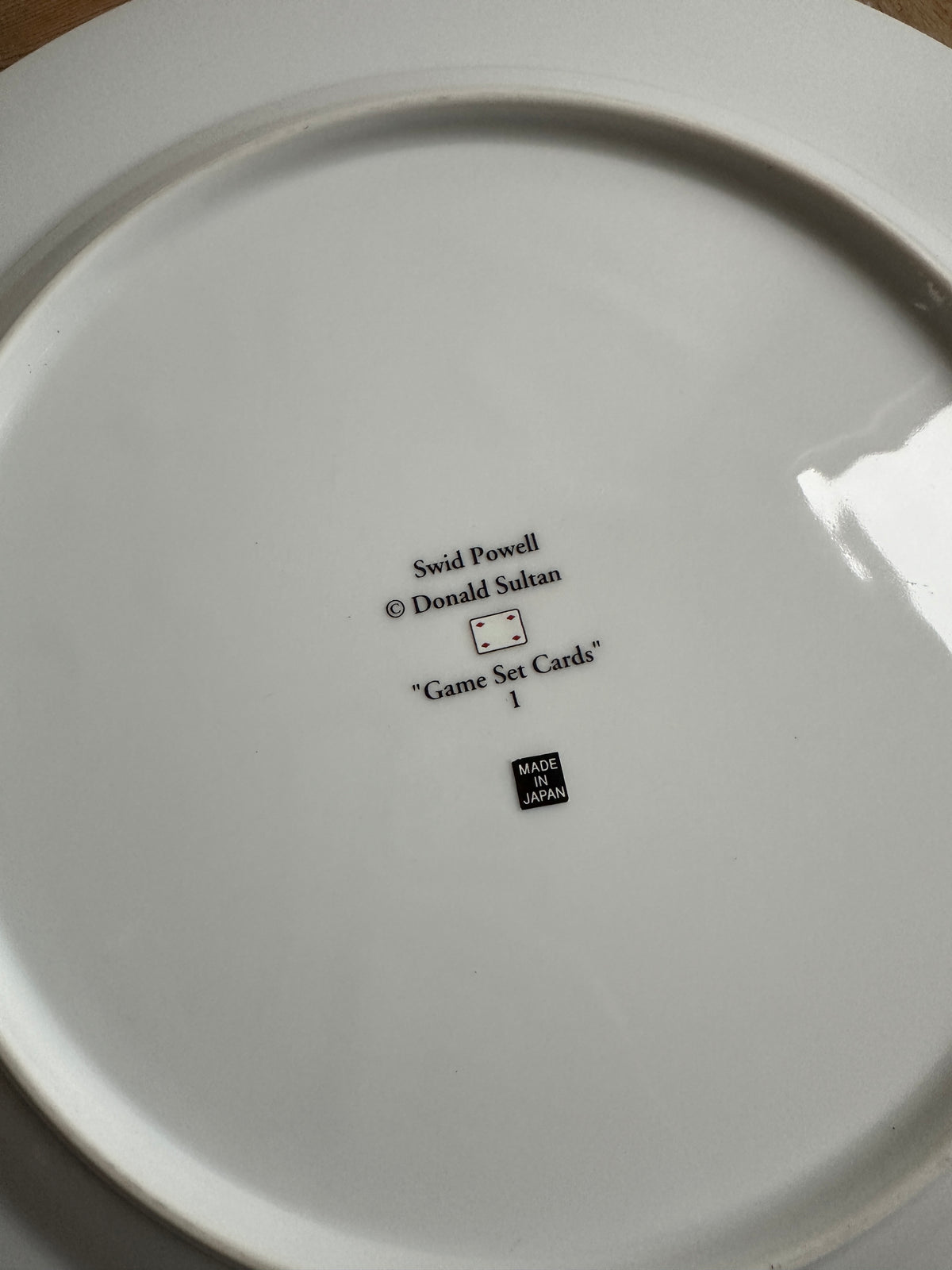 Game Set Cards Plate