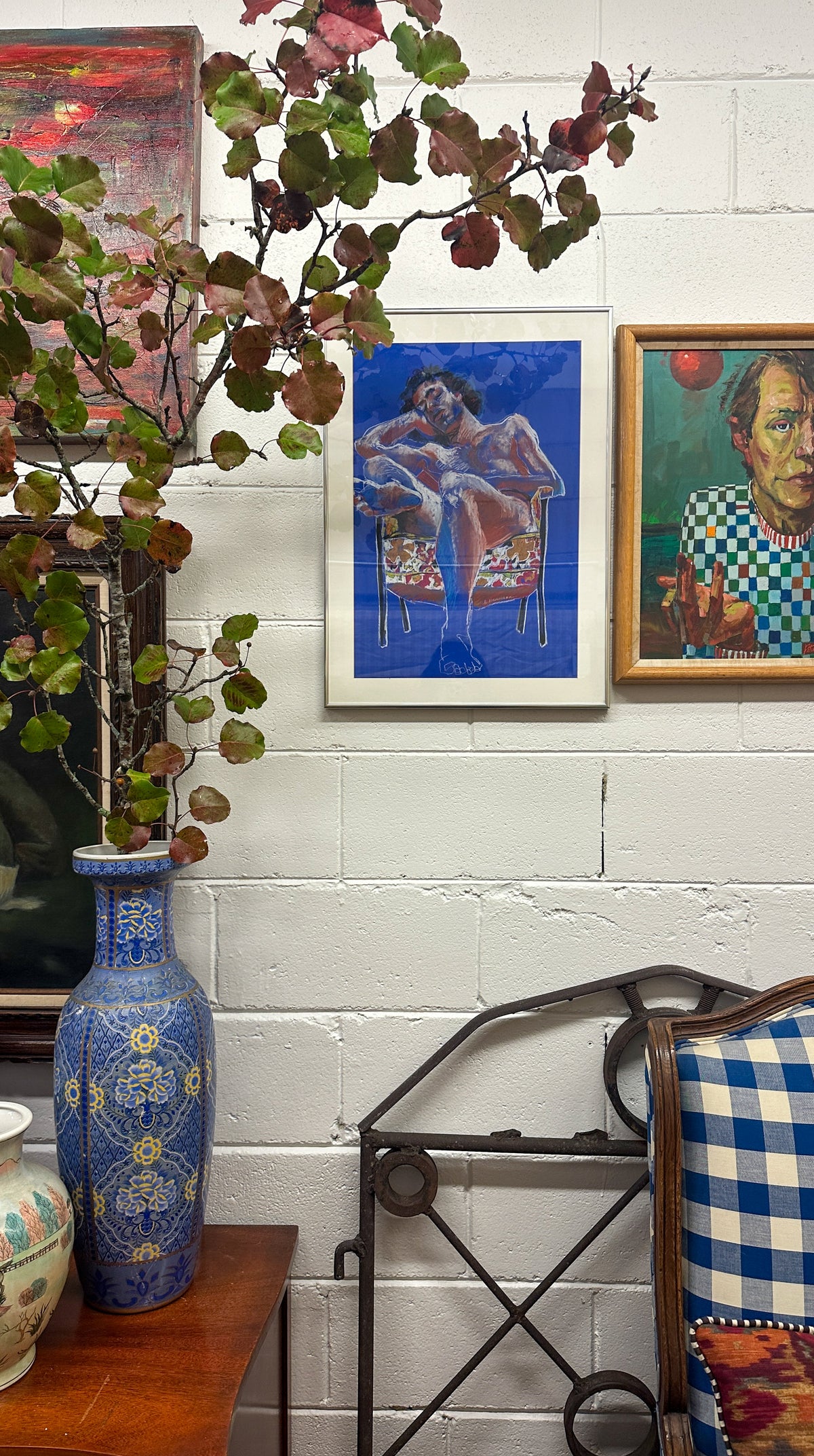 Checkered 'Petersen' Portrait Painting