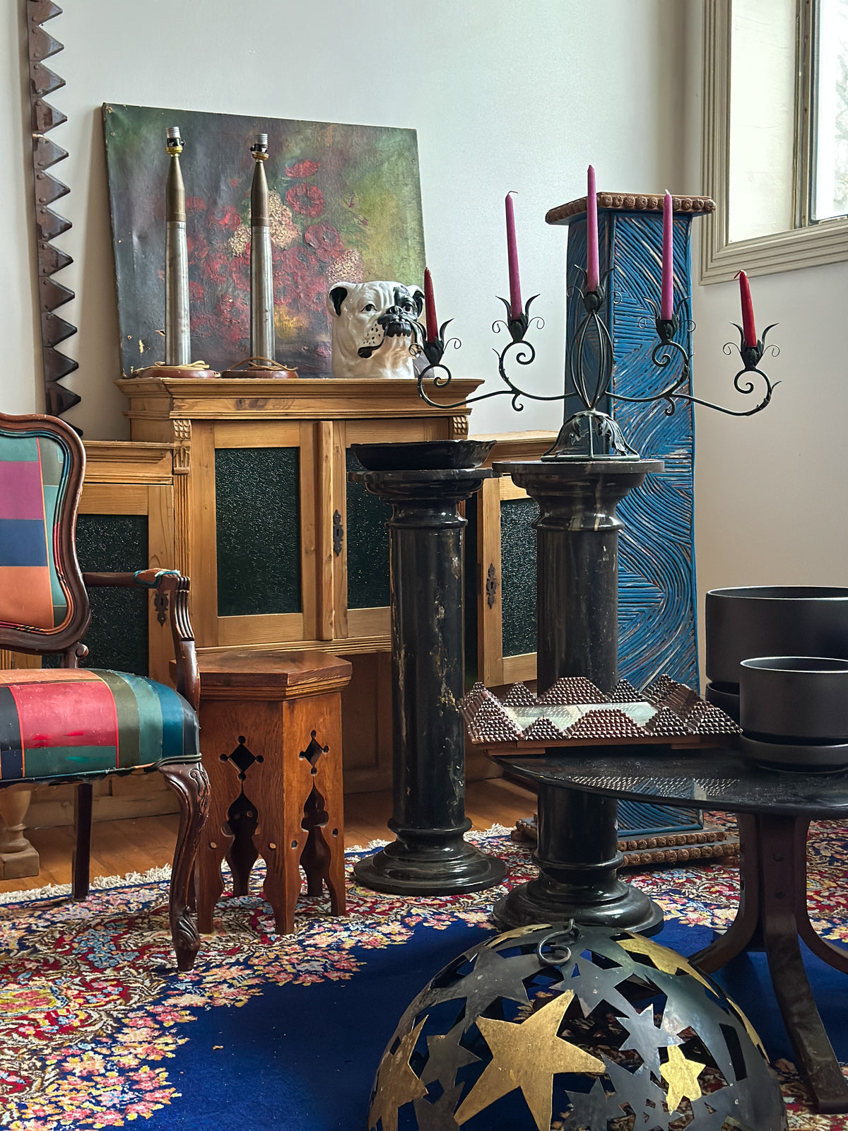 Vintage Iron Candelabra