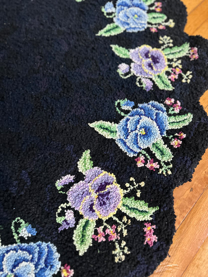 Hooked Violets Rug