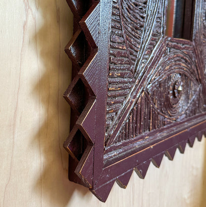 Purple Folk Art Mirror