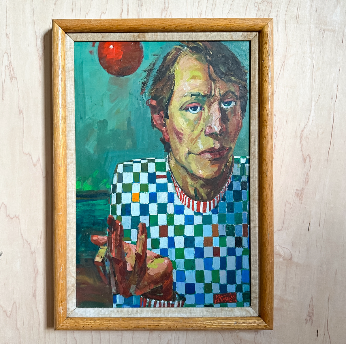 Checkered 'Petersen' Portrait Painting