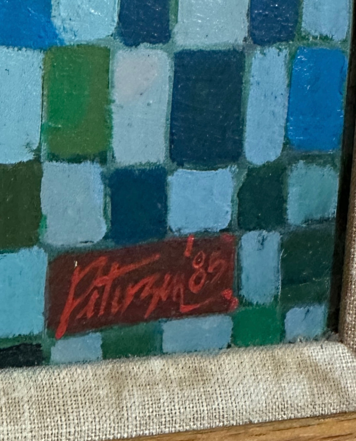 Checkered 'Petersen' Portrait Painting
