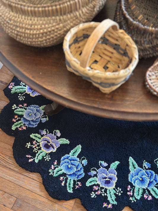 Hooked Violets Rug