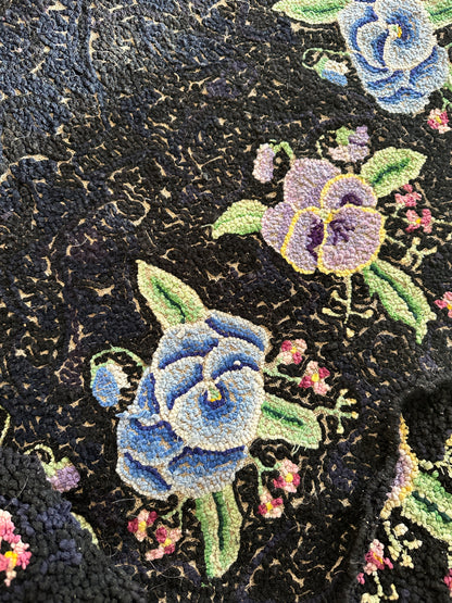 Hooked Violets Rug